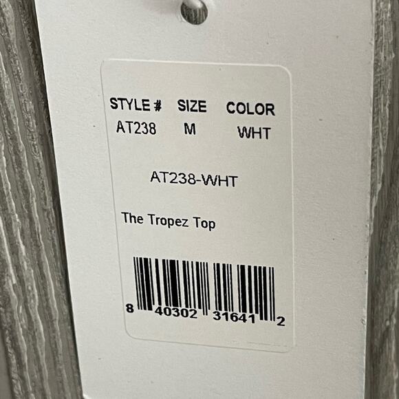 Andie Swim The Tropez String Bikini Top in White‎ Size M NWT - Picture 8 of 9